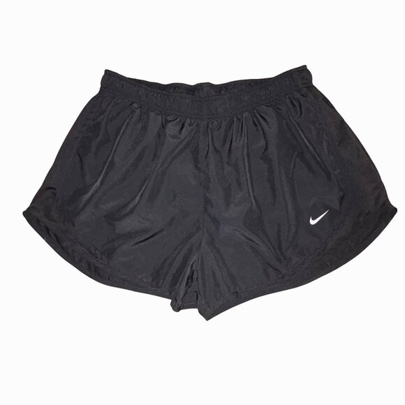 EXCELLENT Nike Dri-FIT Black Run Athletic Shorts 3" Brief Lined Drawstring XL - Picture 2 of 9